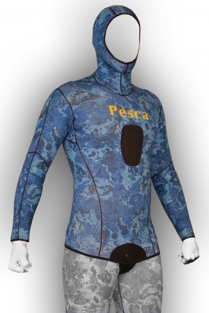 Σακάκι κατάδυσης: Comfort Camo Blue 5,0 mm.